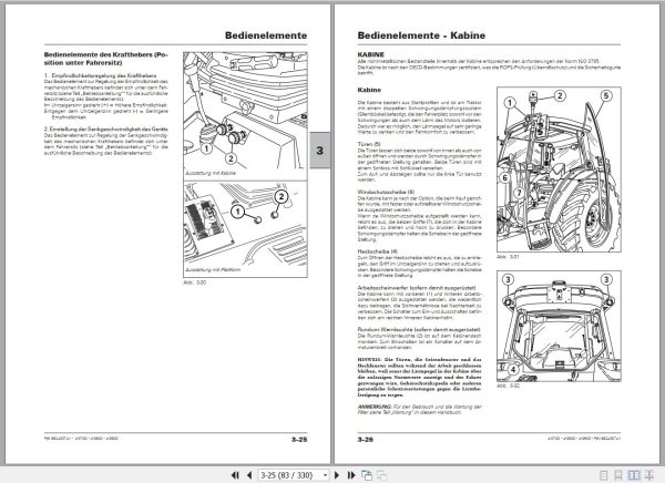 Landini Tractor 4 070D 4 080D 4 090D Operators Maintenance Manual 6624307A1 DE 2