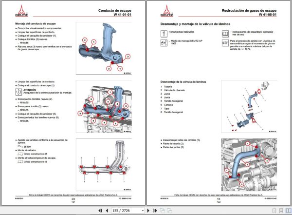 Landini Tractor 4 070V to 4 120GT Service Manual 6635338A2 ES 3