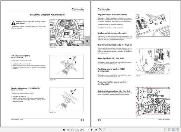 Landini Tractor 4 075D Operators Maintenance Manual 6615285A1 EN 2