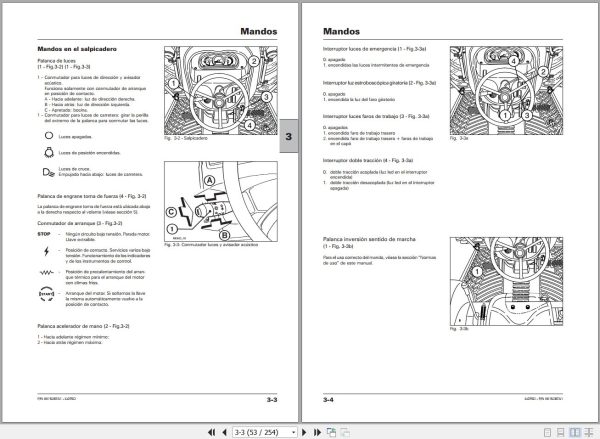 Landini Tractor 4 075D Operators Maintenance Manual 6615287A1 ES 2