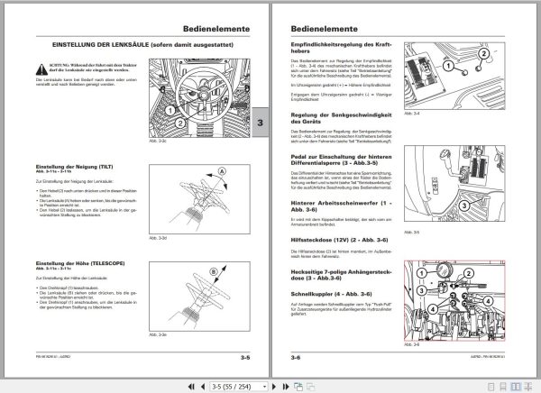Landini Tractor 4 075D Operators Maintenance Manual 6615291A1 DE 2