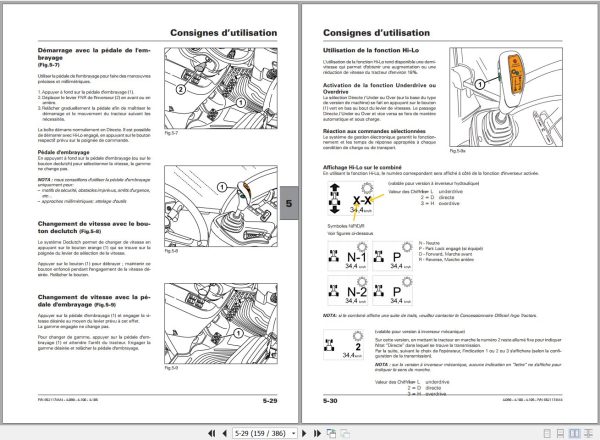 Landini Tractor 4 090 4 100 4 105 Tier 4 Operators Maintenance Manual 6521174M4 FR 2