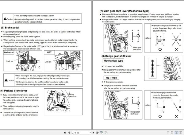 Landini Tractor 4140 4740 Operators Maintenance Manual OM 4140 4740 EN 2