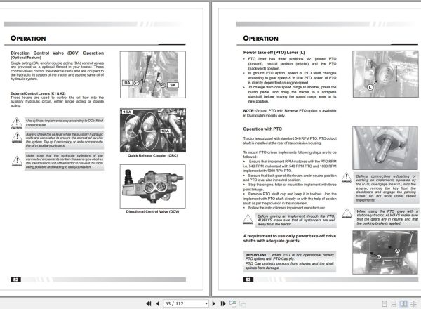 Landini Tractor 45 50 60 75 Operators Maintenance Manual 6653672A1 EN 2