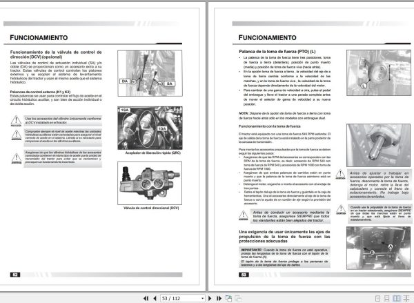 Landini Tractor 45 50 60 75 Operators Maintenance Manual 6653674A1 ES 2