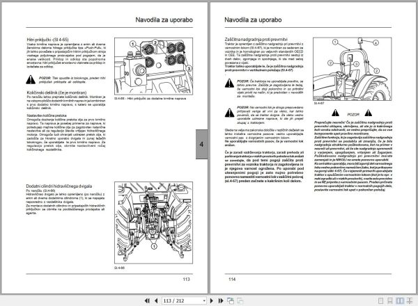 Landini Tractor 5 080H to 5 110H Operators Maintenance Manual 4218555M1 SL 2