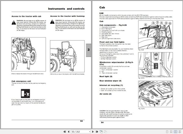 Landini Tractor 5 080H to 5 110H Operators Maintenance Manual 6502916M1 EN 2