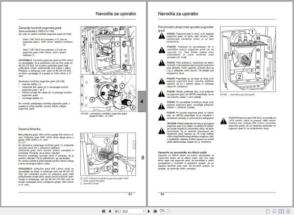 Landini Tractor 5 080H to 5 110H Operators Maintenance Manual 6502923M1 SL 2