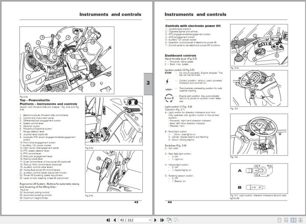 Landini Tractor 5 080H to 5 110H Operators Maintenance Manual 6506028M1 EN 2