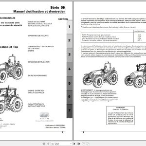 Landini Tractor 5 080H to 5 110H Techno And Top Operators Maintenance Manual 6502915M1 FR 1