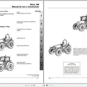 Landini Tractor 5 080H to 5 110H Techno Top Operators Maintenance Manual 4218551M1 PT 1