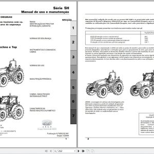 Landini Tractor 5 080H to 5 110H Techno Top Operators Maintenance Manual 6502921M1 PT 1