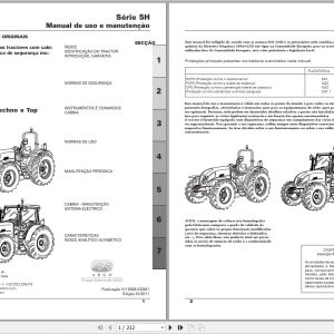 Landini Tractor 5 080H to 5 115H Techno Top Operators Maintenance Manual 6506032M1 PT 1