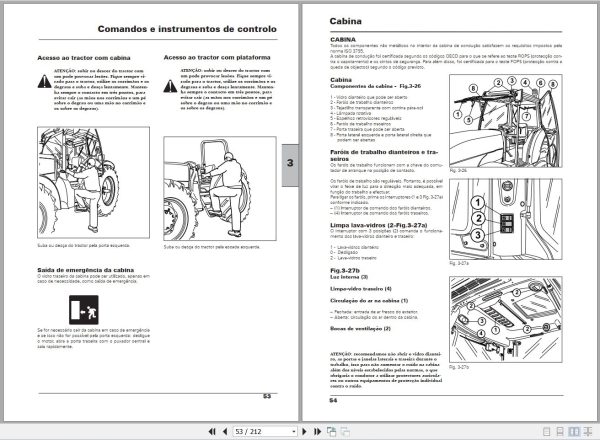 Landini Tractor 5 080H to 5 115H Techno Top Operators Maintenance Manual 6506032M1 PT 2