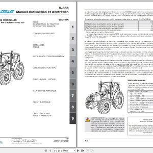 Landini Tractor 5 085 Operators Maintenance Manual 6674380A2 FR 1