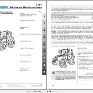 Landini Tractor 5 085 Operators Maintenance Manual 6674382A2 DE 1