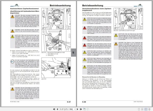 Landini Tractor 5 085 Operators Maintenance Manual 6674382A2 DE 2