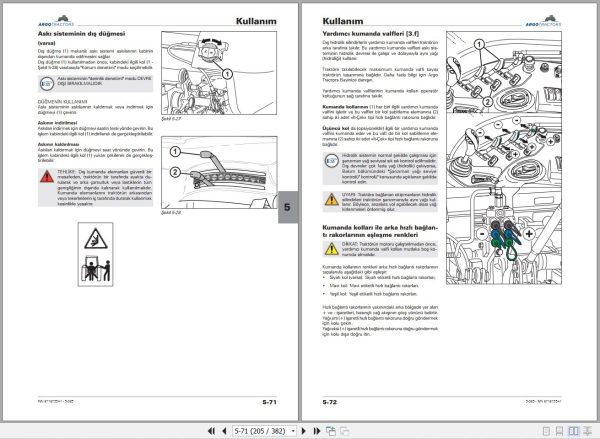 Landini Tractor 5 085 Operators Maintenance Manual 6716735A1 TR 2