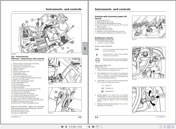 Landini Tractor 5 090H to 5 115H Operators Maintenance Manual 6513089M2 EN 2