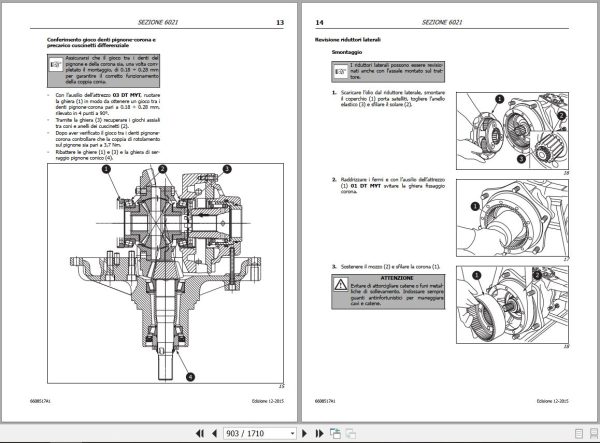Landini Tractor 5 090H to 5 115H Service Manual 6608517A1 IT 2