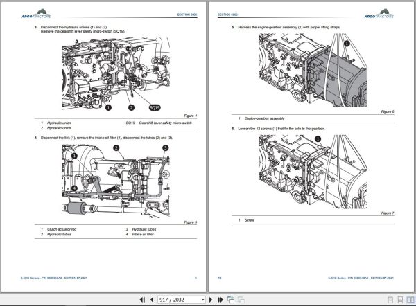 Landini Tractor 5 095 to 5 120 Service Manual 6635543A2 EN 2
