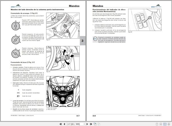 Landini Tractor 5 100 to 5 110HC Operators Maintenance Manual 6691955A1 ES 2