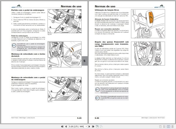 Landini Tractor 5 100 to 5 110HC Operators Maintenance Manual 6717043A1 PT 2