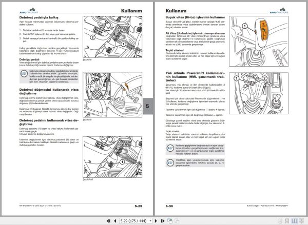 Landini Tractor 5 100 to 5 110HC Operators Maintenance Manual 6727333A1 TR 2