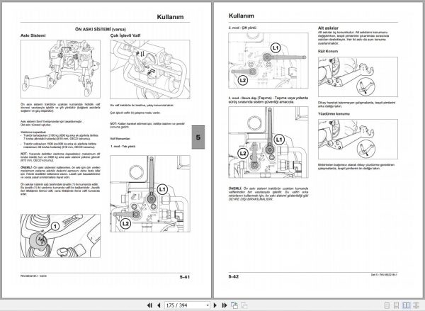 Landini Tractor 5 100 to 5 115HC Operators Maintenance Manual 6693218A1 TR 2