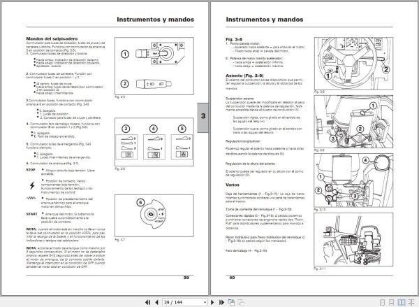 Landini Tractor 5865 8860s Operators Maintenance Manual 6520960M1 ES 2