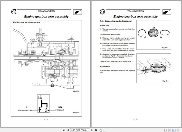 Landini Tractor 5865 8860s Service Manual 3667270M2 EN 2