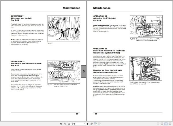 Landini Tractor 5865 to 8860s Operators Maintenance Manual 4221476M1 EN 2