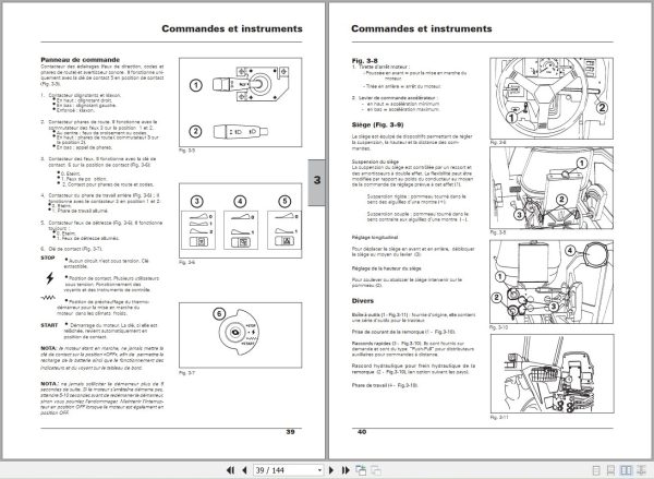 Landini Tractor 5865 to 8860s Operators Maintenance Manual 6520959M2 FR 2