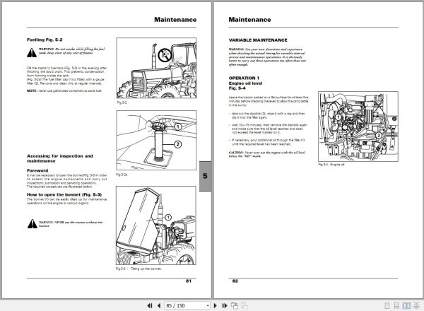 Landini Tractor 5865 to 8865 Operators Maintenance Manual 6508911M1 EN 2