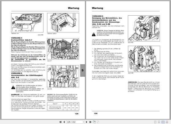 Landini Tractor 5H Series 5 080H to 5 110H Operators Maintenance Manual 6502918M1 DE 2