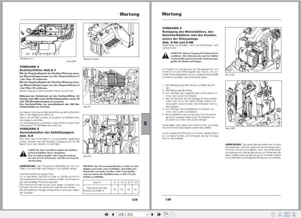 Landini Tractor 5H Series 5 080H to 5 115H Operators Maintenance Manual 6506031M1 DE 2