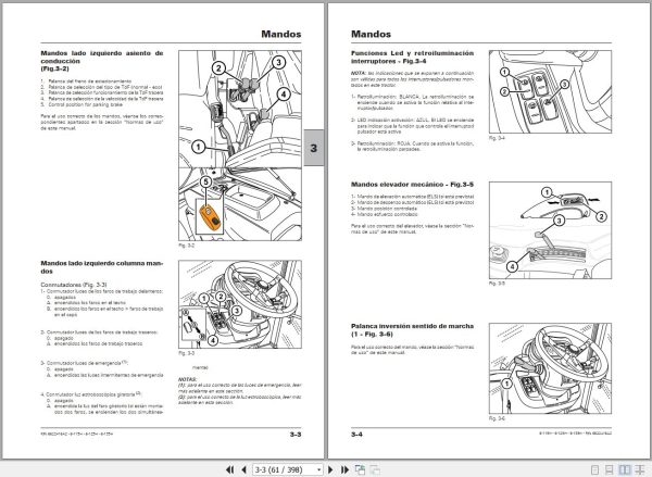 Landini Tractor 6 115H 6 125H 6 135H Operators Maintenance Manual 6622416A2 ES 2