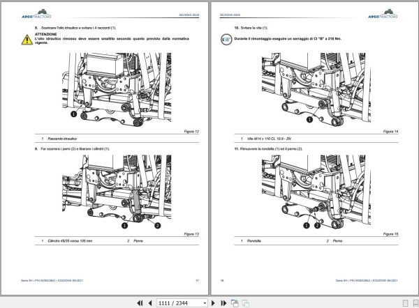 Landini Tractor 6 115H 6 125H 6 135H Service Manual 6635528A2 IT 2