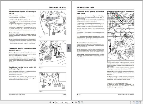 Landini Tractor 6 120C 6 130C 6 140C Operators Maintenance Manual 6525029M4 ES 2