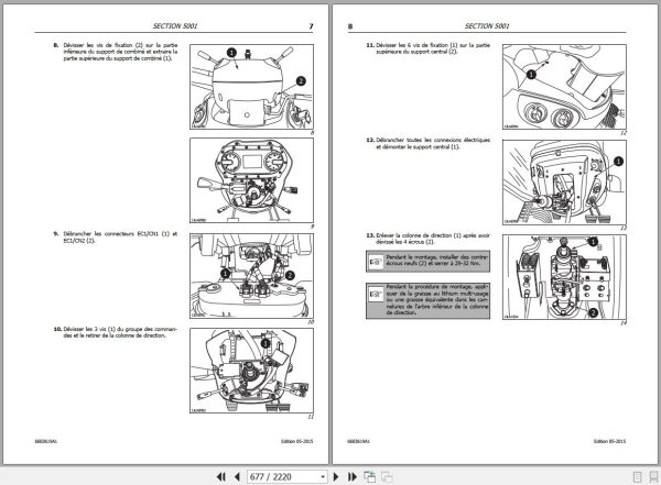 Landini Tractor 6 120C 6 130C 6 140C Service Manual 6603619A1 FR 2