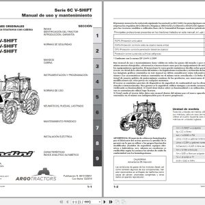Landini Tractor 6 120C 6 130C 6 140C V SHIFT Operators Maintenance Manual 6610038A1 ES 1