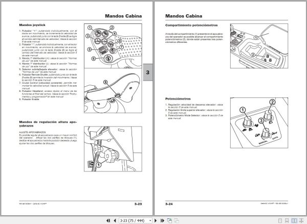 Landini Tractor 6 120C 6 130C 6 140C V SHIFT Operators Maintenance Manual 6610038A1 ES 2