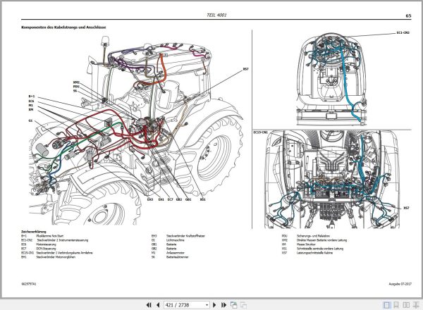 Landini Tractor 6 120C 6 130C 6 140C V SHIFT Service Manual 6629797A1 DE 2