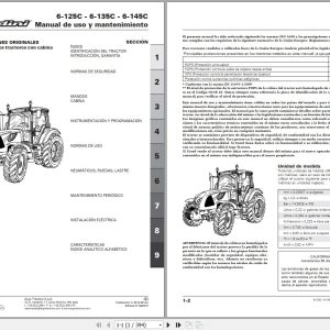 Landini Tractor 6 125C 6 135C 6 145C Operators Maintenance Manual 6618961A2 ES 1