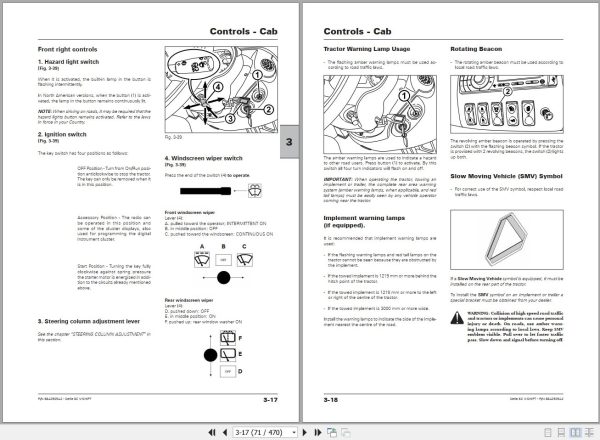 Landini Tractor 6 125C 6 135C 6 145C V SHIFT Operators Maintenance Manual 6642505A2 EN 2