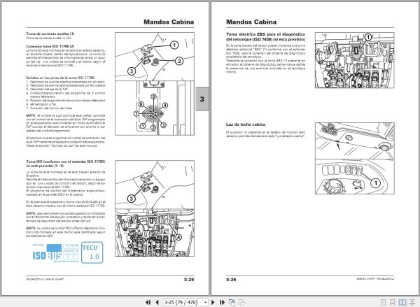 Landini Tractor 6 125C 6 135C 6 145C V SHIFT Operators Maintenance Manual 6642507A2 ES 2