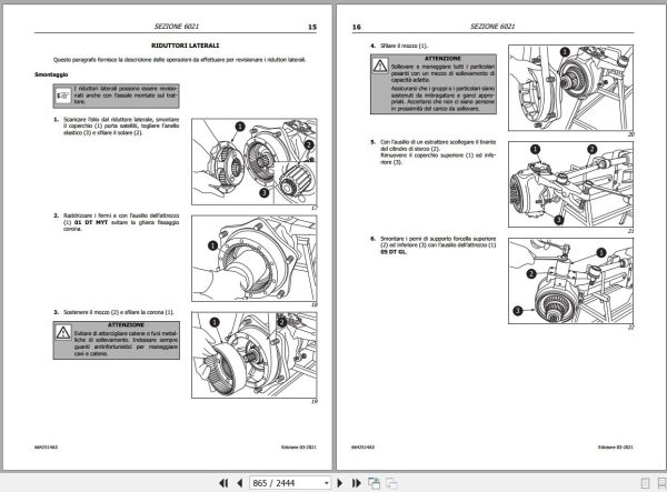 Landini Tractor 6 125C 6 135C 6 145C V Shift Service Manual 6642514A3 IT 2