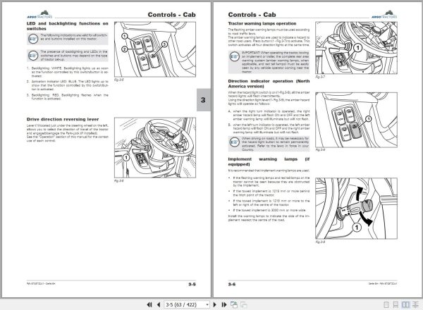 Landini Tractor 6 125H 6 135H Operators Maintenance Manual 6708732A1 EN 2