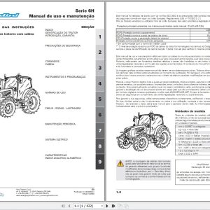 Landini Tractor 6 125H 6 135H Operators Maintenance Manual 6728260A1 PT 1
