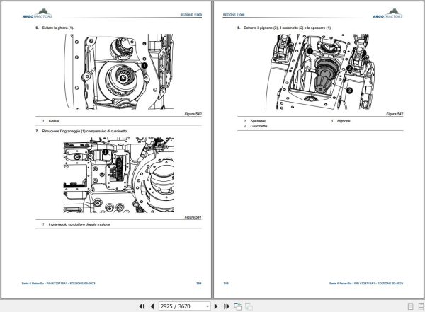 Landini Tractor 6 135 6 145 6 155 ROBO SIX Service Manual 6723715A1 IT 2